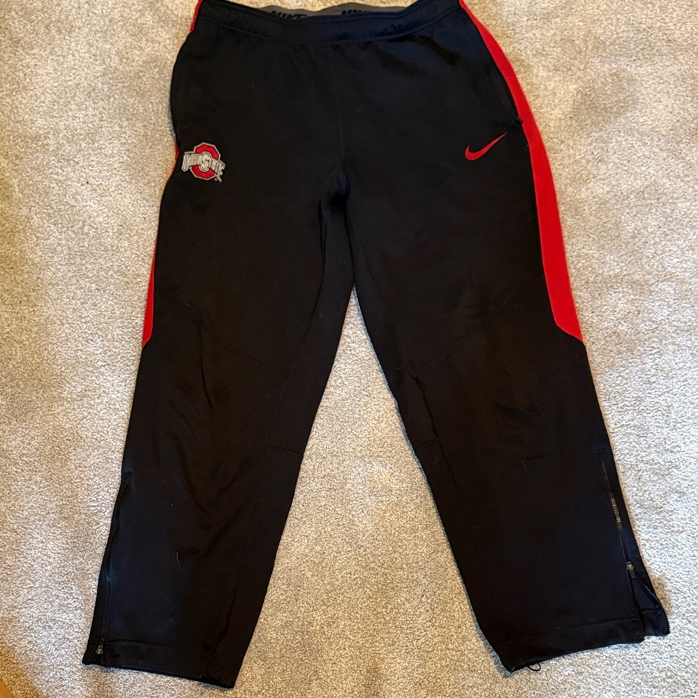 Men’s XL Nike Black & Red Sweatpants with Ohio State